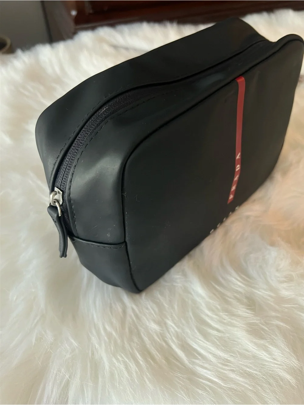 Prada Luna Rossa Ocean Black travel pouch Toiletry Bag